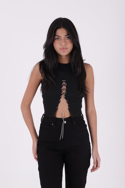 Pantaloni Denim Mom Fit cu Crac fara Cusaturi 764