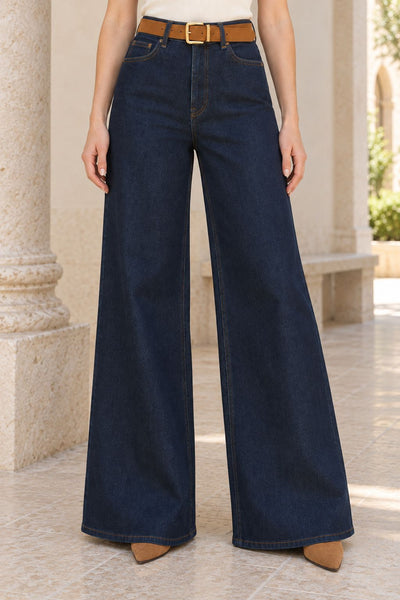 Geniş Paça Kot Pantolon 7082