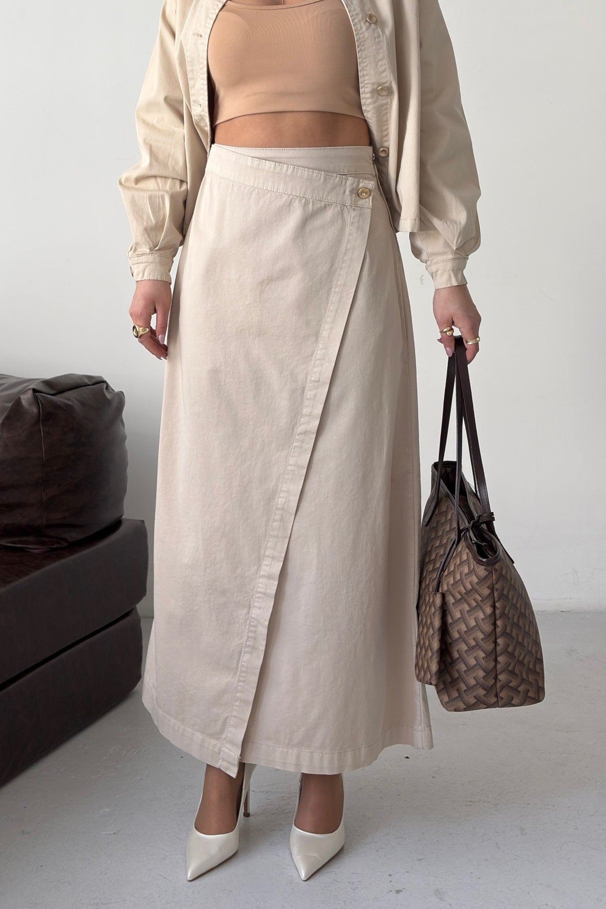 Fusta Denim Lunga cu Capac 1941