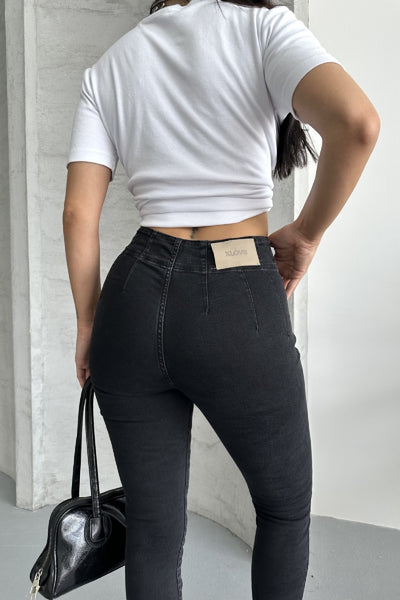 Blugi skinny cu dungi 7053