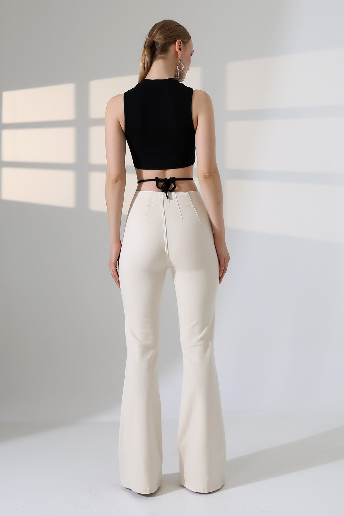 Pantalon Denim Spaniole cu Pliseu 7021