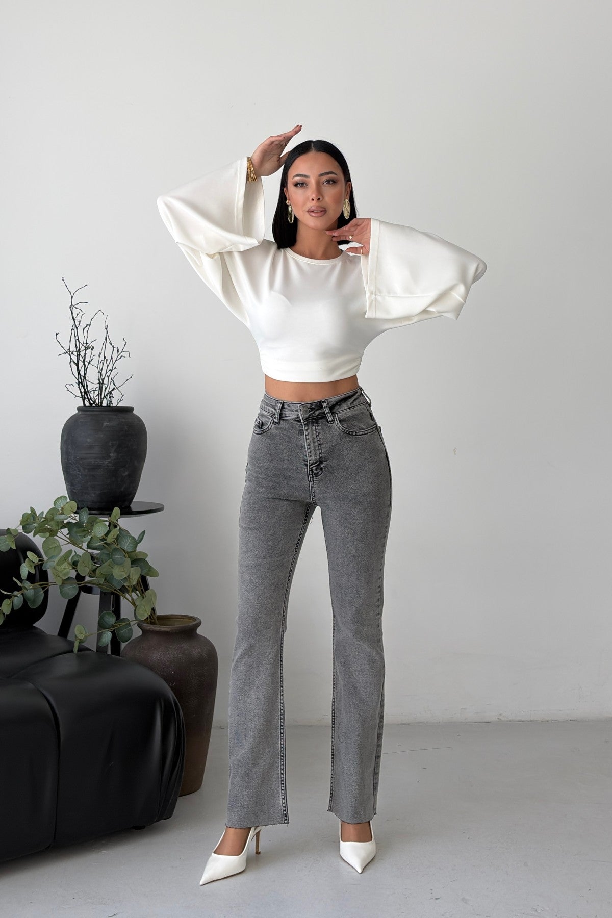 İspanyol Mom Fit Kot Pantolon 1706