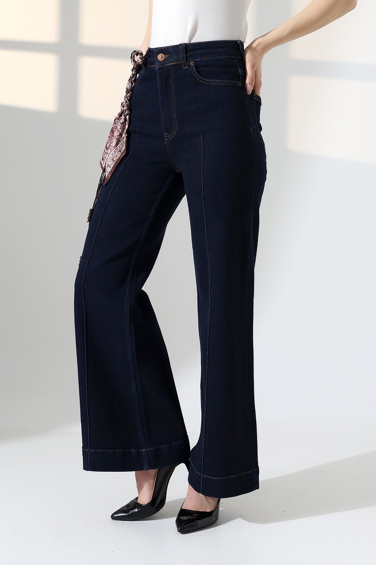 Pantaloni Denim Texturizati 7163