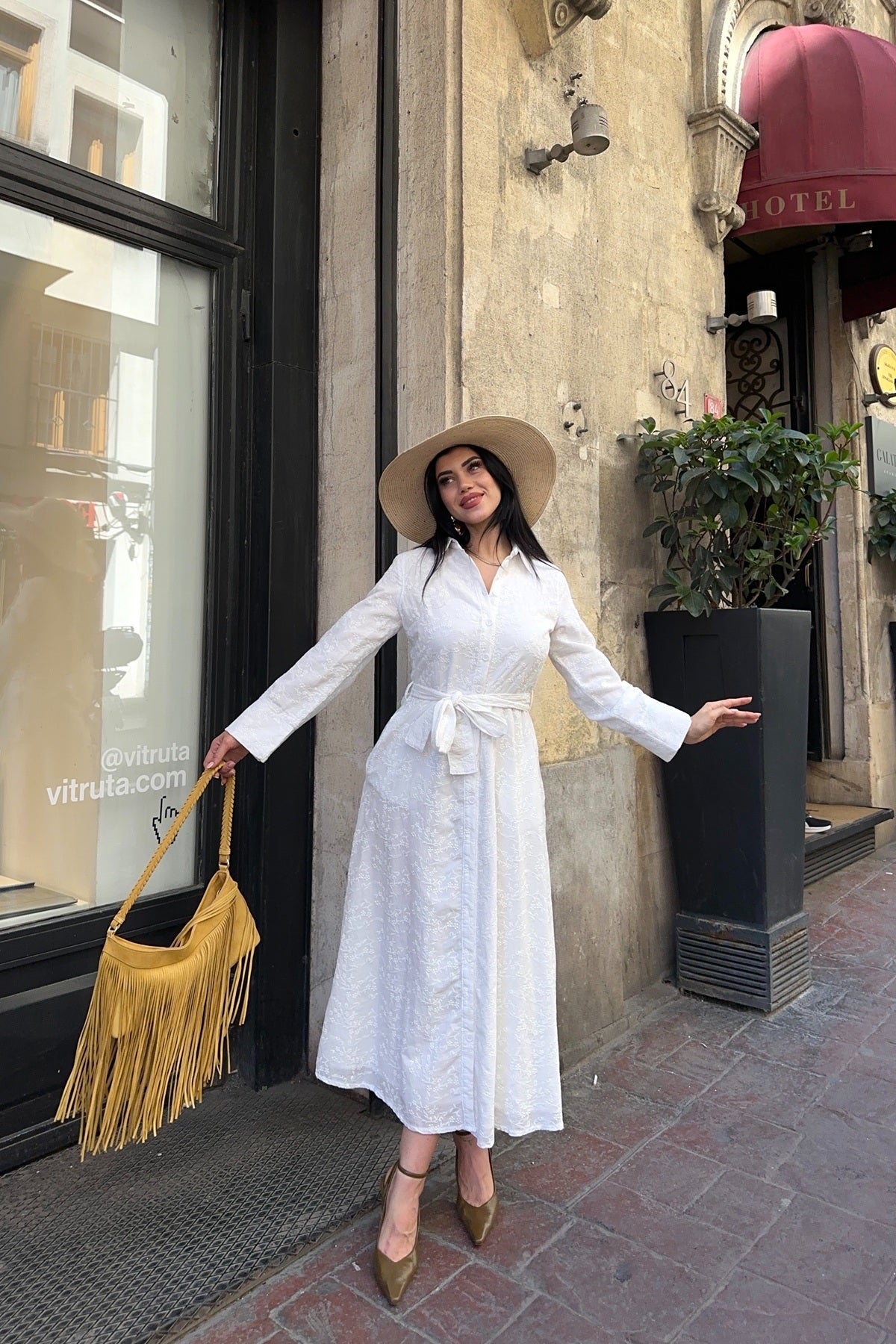 Rochie Denim Lunga cu Nasturi 3047