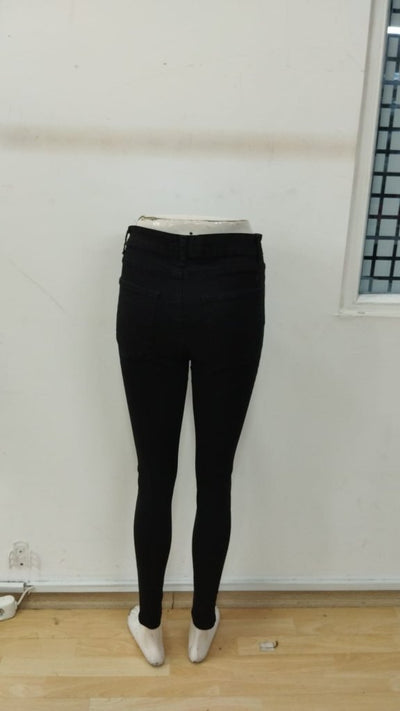 Kadın Yüksek Bel Cepli Kemersiz Kot Pantolon, 30459