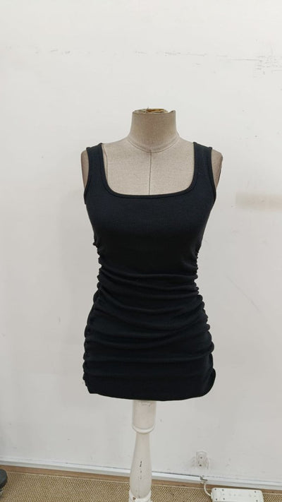 Rochie mini tip corset, cu bretele și gât rotund pentru femei, 33511