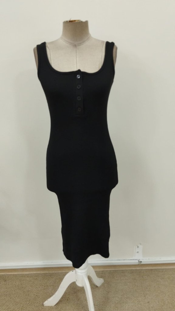 Rochie midi cu corset, decolteu rotund în V și bretele pentru femei, 30894