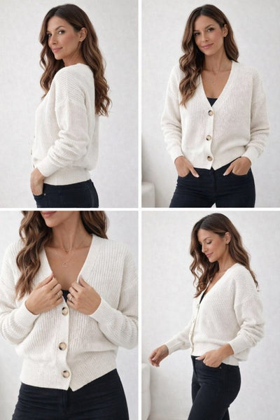 Button Detail Knit Blouse, 30902