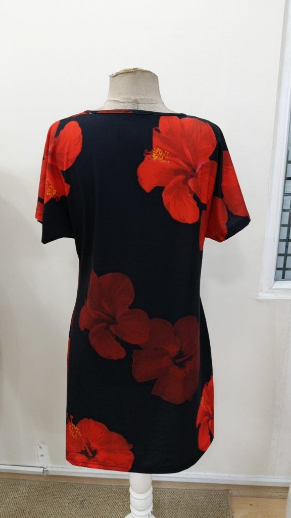 Rochie scurtă Supreme pentru femei, cu mânecă scurtă, decolteu în V, imprimeu floral, 31025