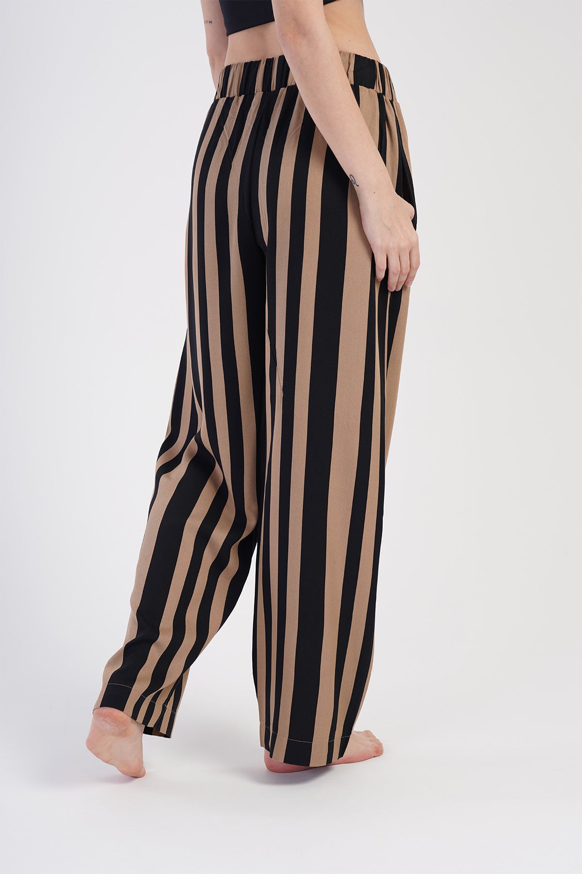 Pijama de damă Belmondo, jos, cu buzunare - Negru