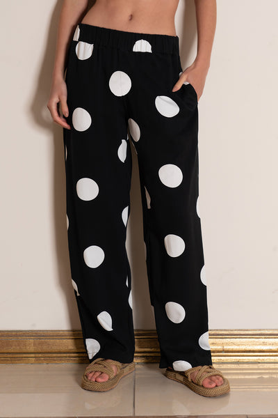 Pijama de damă tip pantaloni Belmondo cu buzunare - Negru