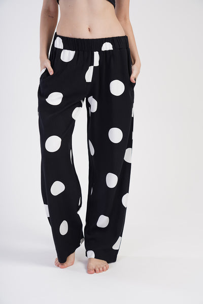 Pijama de damă tip pantaloni Belmondo cu buzunare - Negru