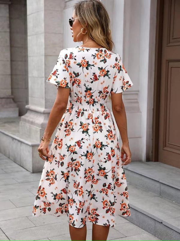 Rochie mini Supreme cu imprimeu și mânecă scurtă pentru femei, 32717