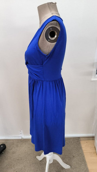Rochie scurtă din viscoză pentru femei, cu guler rotund, bretele și nasturi, 31530