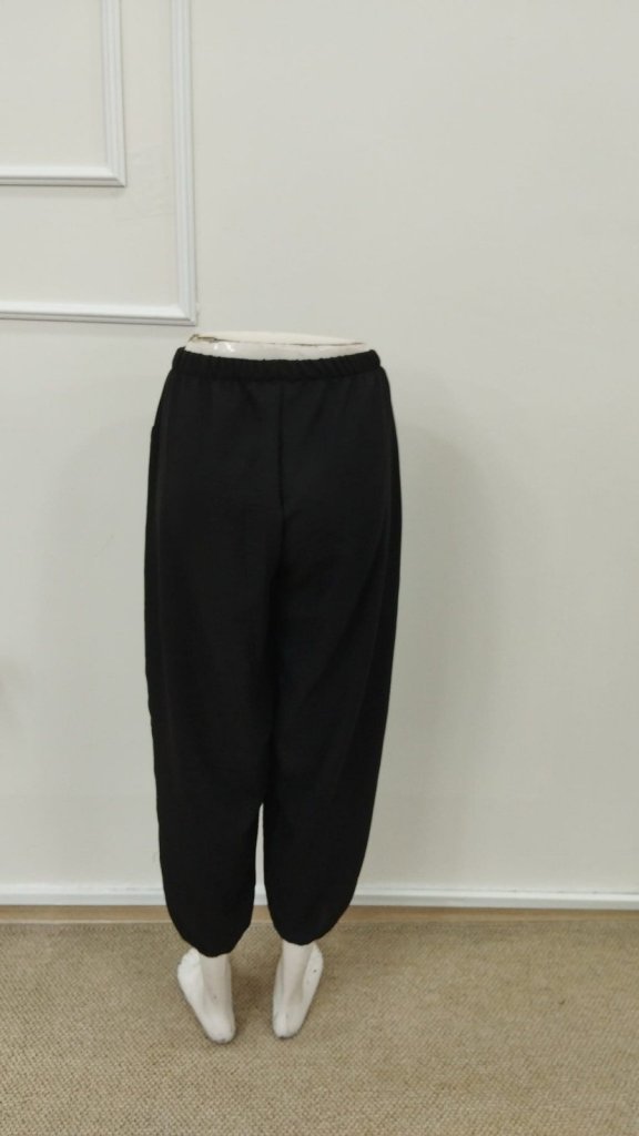 Pantaloni damă cu talie elastică și șnur de strângere, 34632