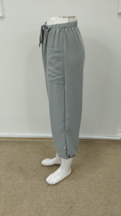 Pantaloni damă cu talie elastică și șnur de reținere, 34633