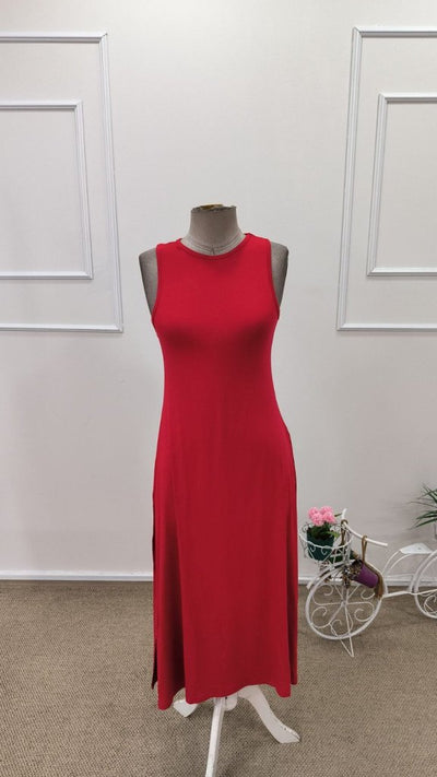 Rochie din Viscon, Femeie, Umeri Goi, Broșă Dorsală, Tăieturi Laterale, Lungime Lungă, 36721
