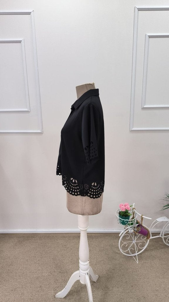 Bluză tip cămașă cu guler, cu nasturi, Dubai, 37510