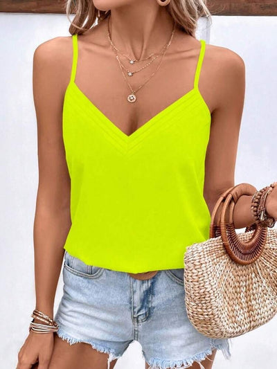Women's Spaghetti Strap V-Neck Viscose Blouse, 31997