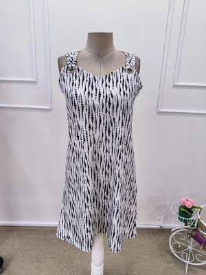 Rochie scurtă Supreme pentru femei, cu bretele, decolteu în V și model, 32216