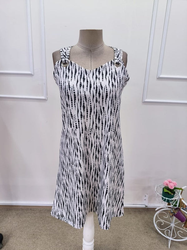 Rochie scurtă Supreme pentru femei, cu bretele, decolteu în V și model, 32216