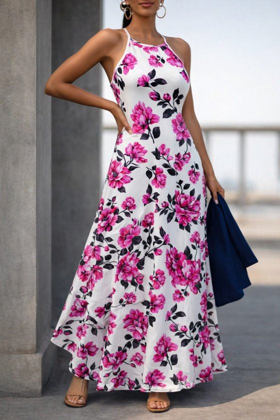 Rochie lungă Supreme pentru femei, cu bretele și umeri goi, model 33905