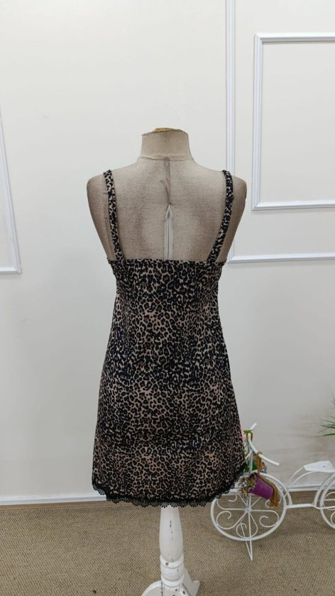 Women's Strappy V-Neck Lace Patterned Short Dress, 32420