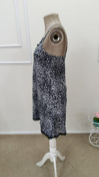 Rochie scurtă pentru femei, cu bretele, decolteu în V și model de dantelă, 32421