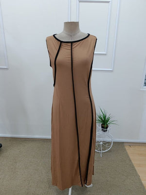 Rochie lungă din viscoză pentru femei, cu decolteu pe umeri și bretele subțiri, 32428