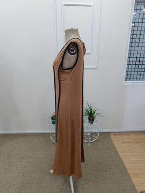 Rochie lungă din viscoză pentru femei, cu decolteu pe umeri și bretele subțiri, 32428