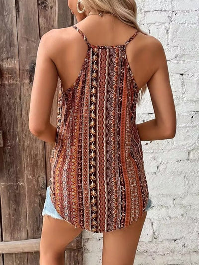 Bluza femininǎ din Super cu model, cu bretele din șnur, guler V, 36328