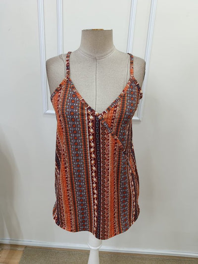 Bluza femininǎ din Super cu model, cu bretele din șnur, guler V, 36328