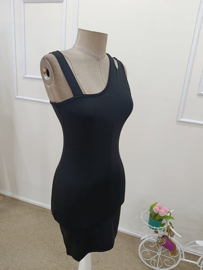 Women's One-Shoulder Asymmetrical Neckline Scuba Dress, 32514