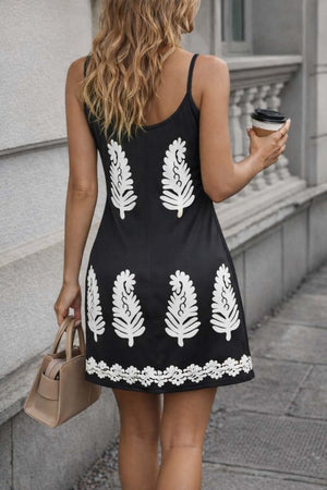 Rochie scurtă Supreme pentru femei, cu bretele, decolteu în V și model, 32529