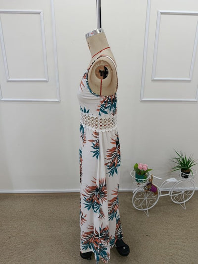 Rochie lungă Supreme pentru femei, cu bretele, decolteu în V și talie din dantelă, 32575