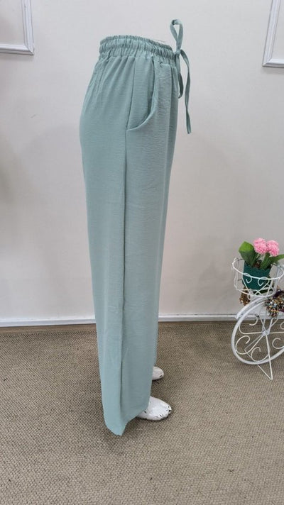 Pantaloni Aerobin pentru femei, talie înaltă, elastic, cu curea, croială dreaptă, 32625
