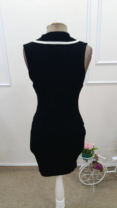 Women's Off-the-Shoulder Ribbed V-Neck Knit Mini Dress, 32727
