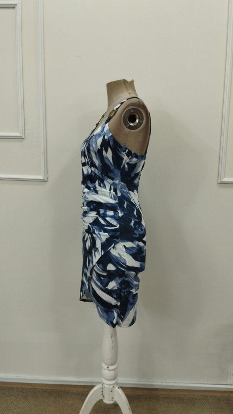 Rochie scurtă femininǎ din Super, cu bretele, guler în cruce, detalii cu inele, 36439