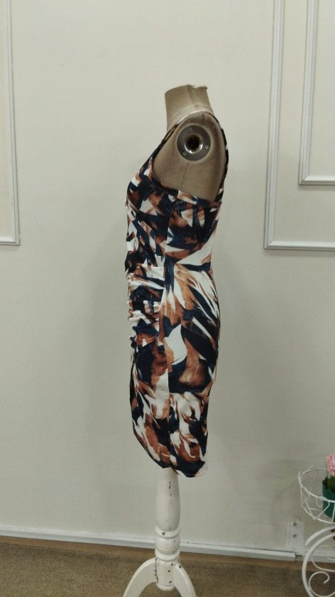 Rochie scurtă Supreme pentru femei, cu bretele, detaliu inelar, decolteu înfășurat, model, 32890