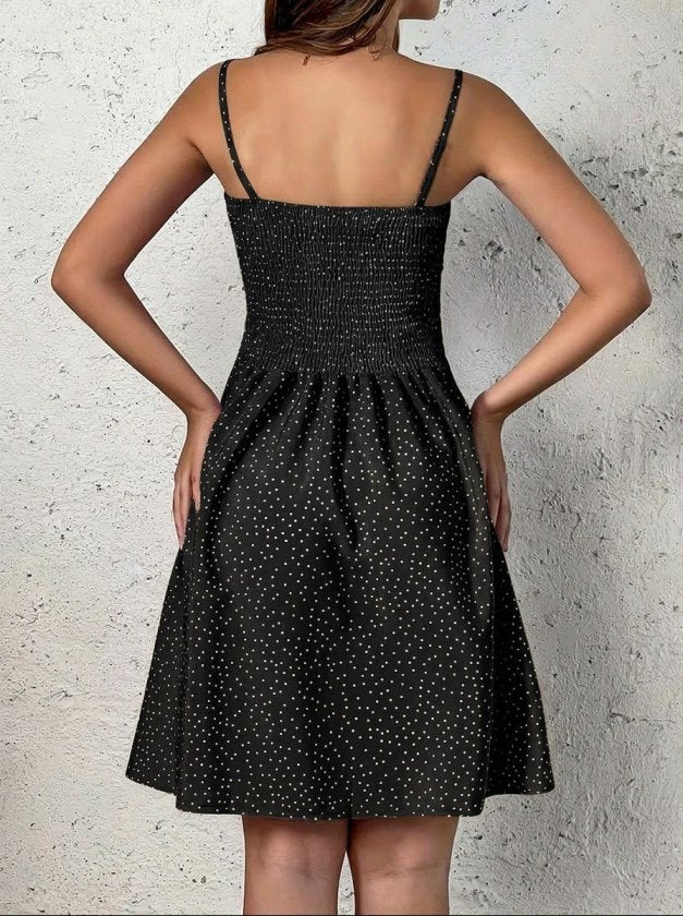 Rochie scurtă Supreme cu bretele și imprimeu pentru femei, 32899
