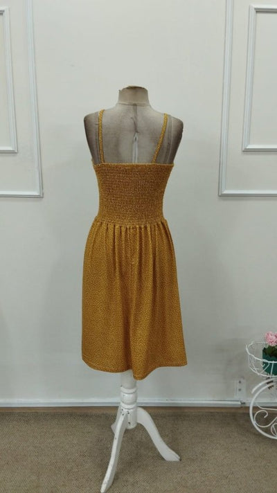 Rochie scurtă din bumbac premium pentru femei cu bretele, model geometric, 37572