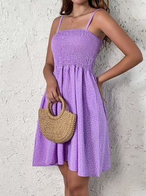 Rochie scurtă Supreme cu bretele și imprimeu pentru femei, 32902