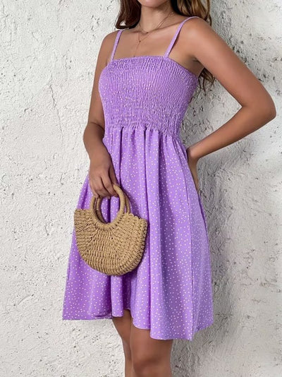 Rochie scurtă Supreme cu bretele și imprimeu pentru femei, 32902
