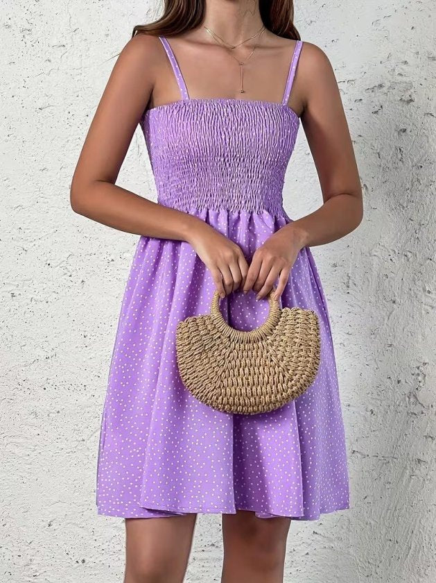 Rochie scurtă Supreme cu bretele și imprimeu pentru femei, 32902