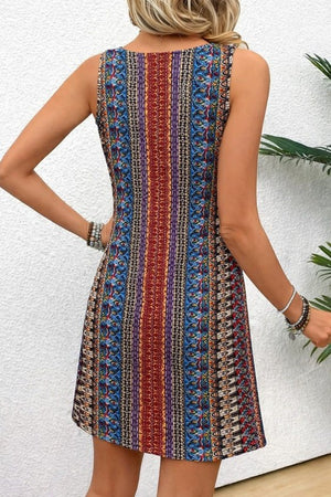 Rochie Supreme scurtă cu imprimeu leopard și guler rotund pentru femei, 33158