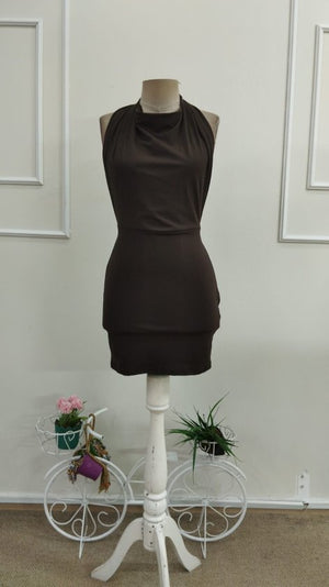 Costum de scafandru scurt, cu decolteu halter, plisat, spate descuiat, pentru femei, 33398