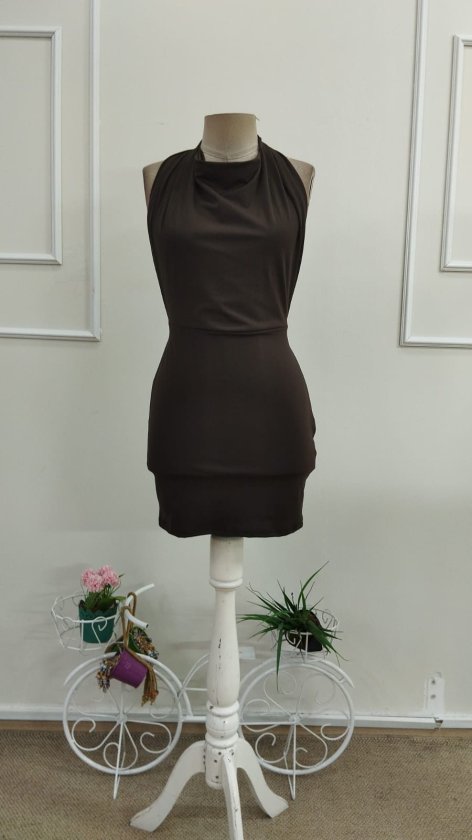 Costum de scafandru scurt, cu decolteu halter, plisat, spate descuiat, pentru femei, 33398
