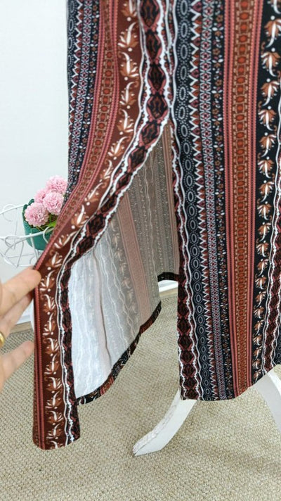 Rochie midi Supreme pentru femei, cu bretele, decolteu în V larg, model și crăpături, 33823