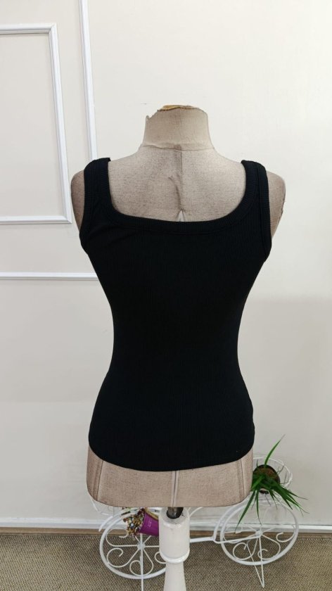Bluză tip corset cu bretele și decolteu rotund pentru femei, 34367