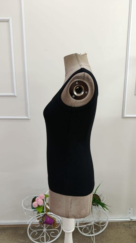 Bluză tip corset cu bretele și decolteu rotund pentru femei, 34367